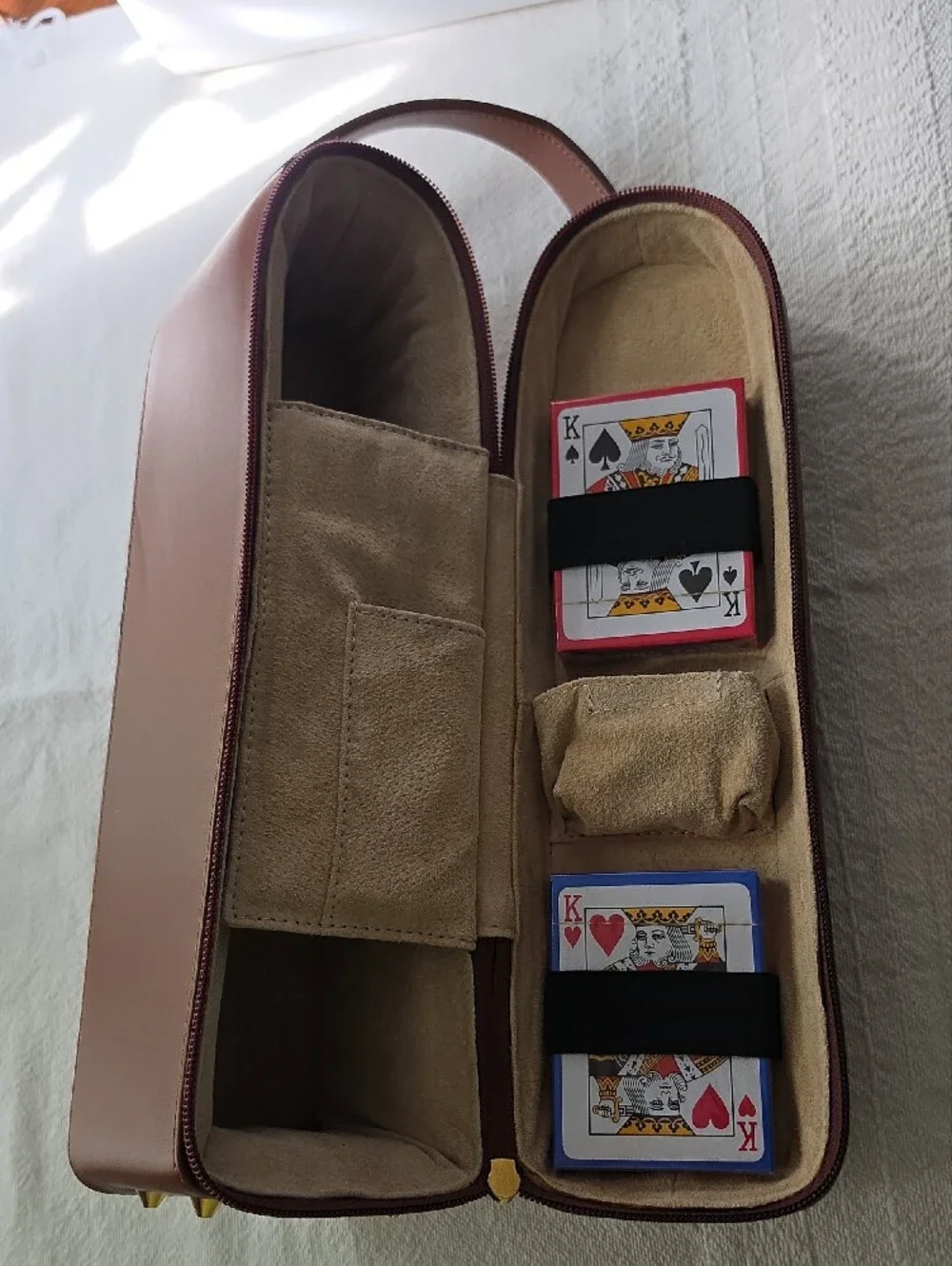 Men's Brown Faux Leather Travel Bag